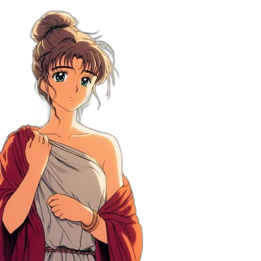 dress, anime, vaporwave, pixel art transparent PNG cut-out