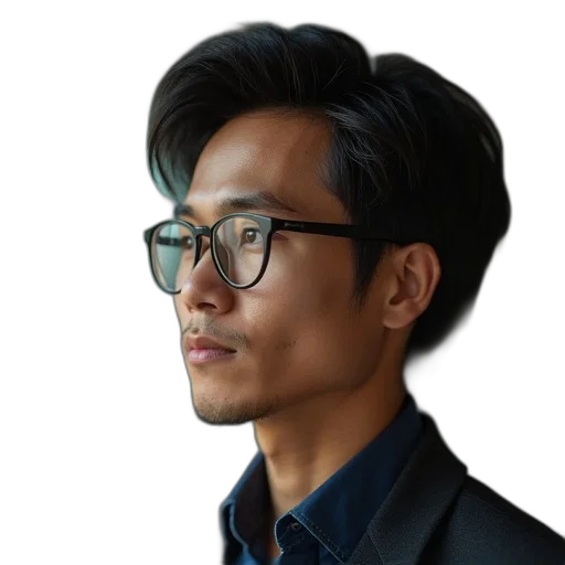 face, staff, jacket, hair transparent PNG cut-out