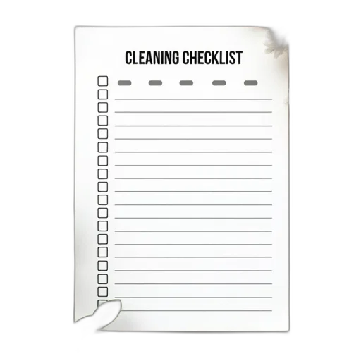 staff, cleaning, checklist, template transparent PNG cut-out