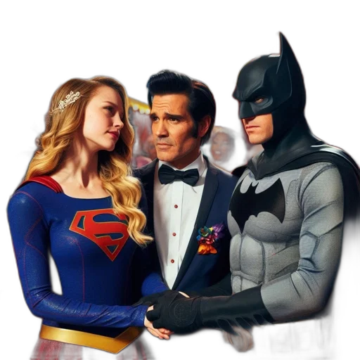 comic book art, concept art, three, individuals transparent PNG cut-out