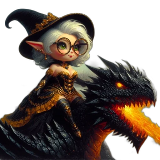 dragon, staff, creature, fantasy art transparent PNG cut-out