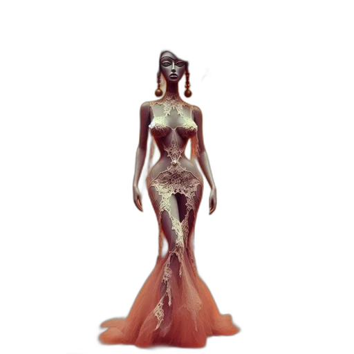 dress, jewelry, crown, 3d render transparent PNG cut-out