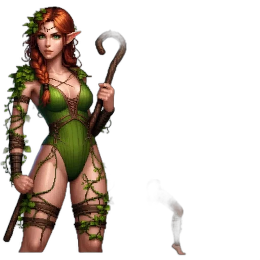 staff, weapon, dress, fantasy art transparent PNG cut-out