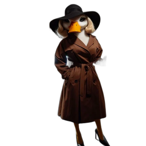 jacket, hat, staff, animal transparent PNG cut-out