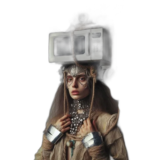 jewelry, staff, face, robot transparent PNG cut-out