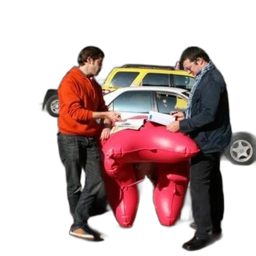 car, robot, jacket, 3d render transparent PNG cut-out