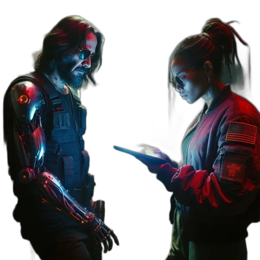 jacket, cyberpunk, concept art, comic book art transparent PNG cut-out
