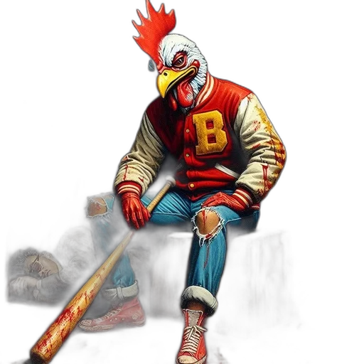 jacket, mask, staff, animal transparent PNG cut-out