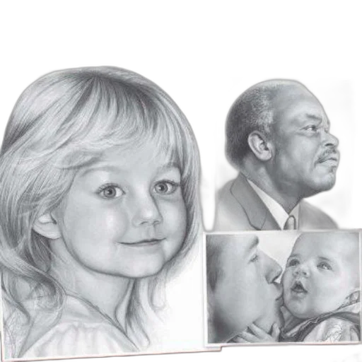 face, photorealistic, pencil sketch, oil painting transparent PNG cut-out