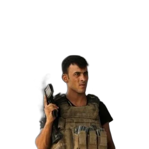 weapon, staff, jacket, face transparent PNG cut-out