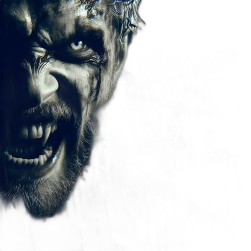 face, creature, mask, photorealistic transparent PNG cut-out