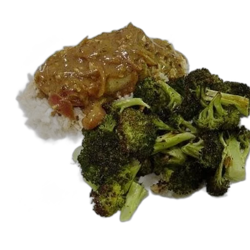 food, plate, rice, broccoli transparent PNG cut-out