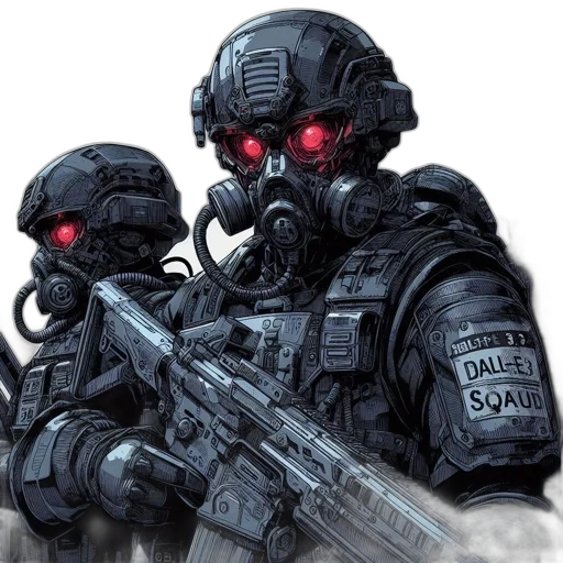 robot, weapon, concept art, comic book art transparent PNG cut-out
