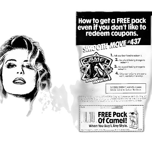 advertisement, camel, cigarettes, featuring transparent PNG cut-out