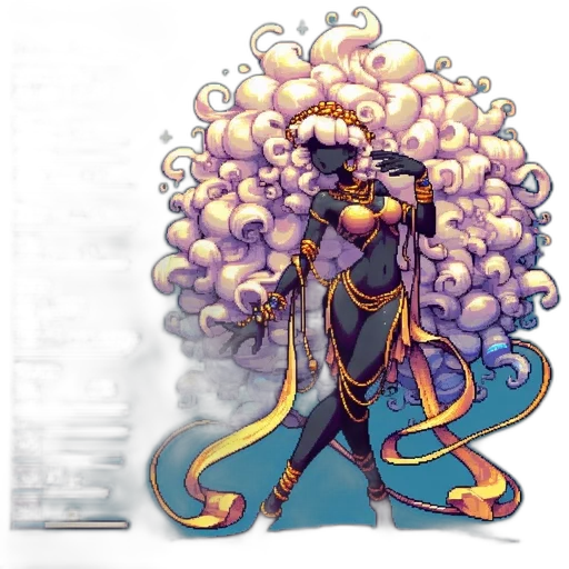 staff, hair, crown, concept art transparent PNG cut-out