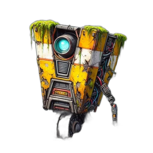 robot, mask, weapon, staff transparent PNG cut-out