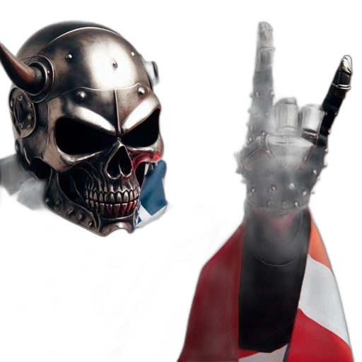 weapon, mask, concept art, 3d render transparent PNG cut-out