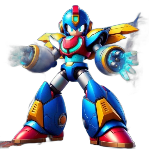 robot, weapon, concept art, 3d render transparent PNG cut-out