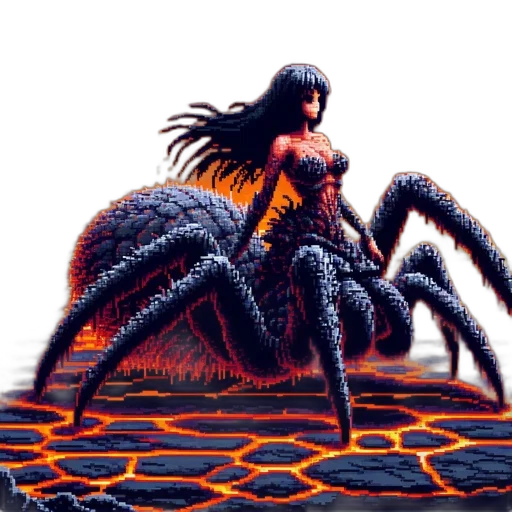 creature, animal, hair, pixel art transparent PNG cut-out