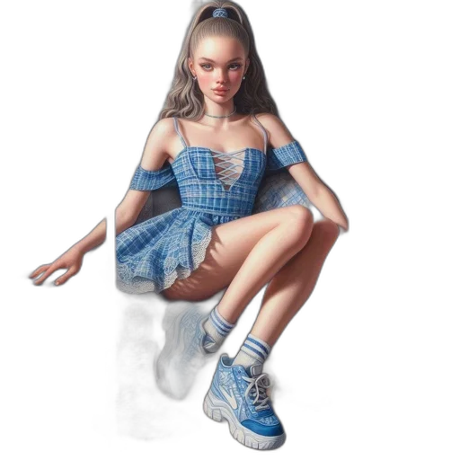 dress, robot, hair, face transparent PNG cut-out