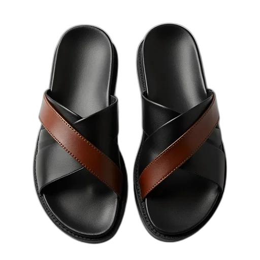 shoes, pair, black, leather transparent PNG cut-out