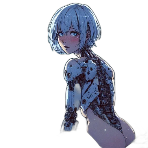 robot, dress, creature, weapon transparent PNG cut-out