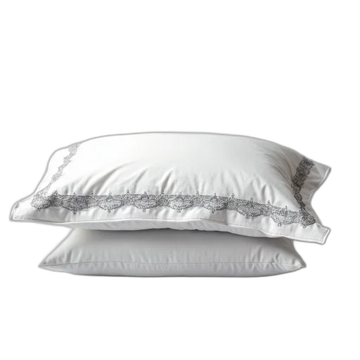 close-up, view, white, pillow transparent PNG cut-out