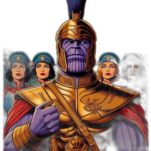staff, crown, mask, comic book art transparent PNG cut-out
