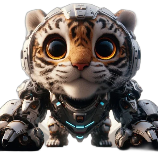 robot, animal, creature, 3d render transparent PNG cut-out