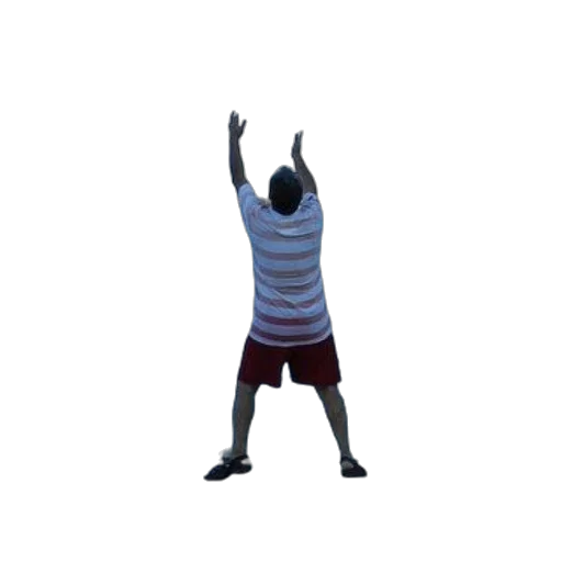 3d render, man, striped, shirt transparent PNG cut-out