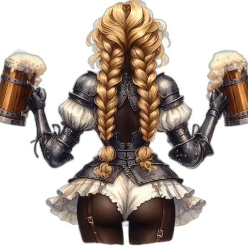 hair, staff, weapon, crown transparent PNG cut-out