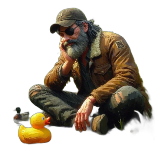 animal, hat, jacket, photorealistic transparent PNG cut-out