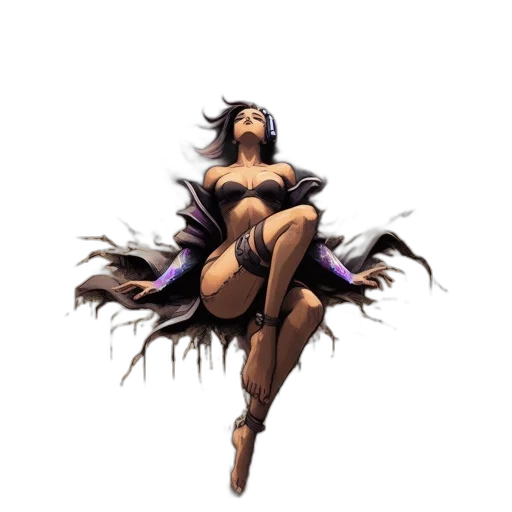 dress, comic book art, concept art, fantasy art transparent PNG cut-out
