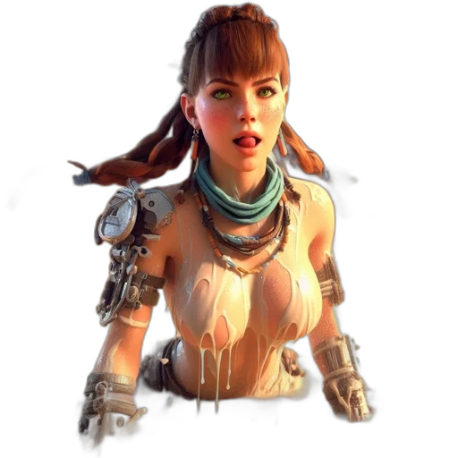 robot, jacket, weapon, face transparent PNG cut-out