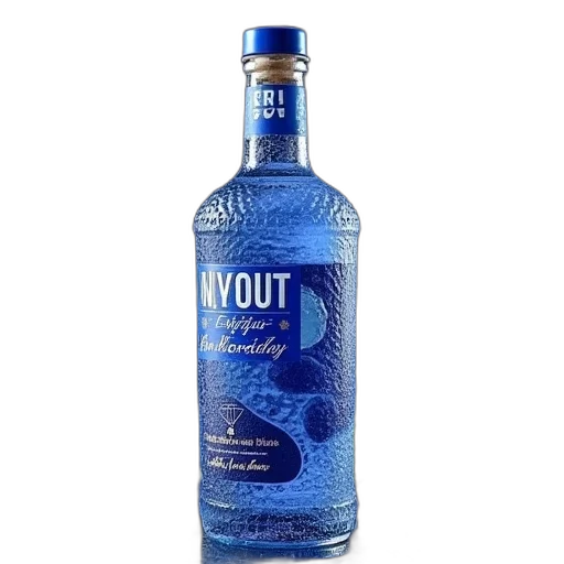 bottle, weapon, 3d render, blue transparent PNG cut-out