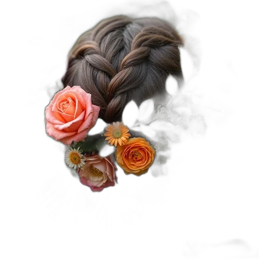 hair, crown, flower, jewelry transparent PNG cut-out