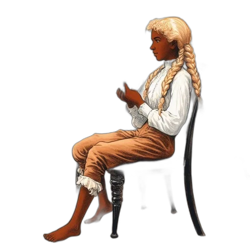 hair, staff, furniture, jacket transparent PNG cut-out