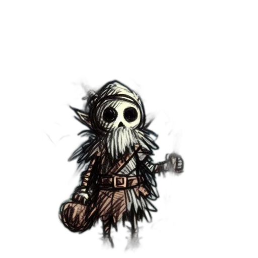 staff, mask, creature, weapon transparent PNG cut-out