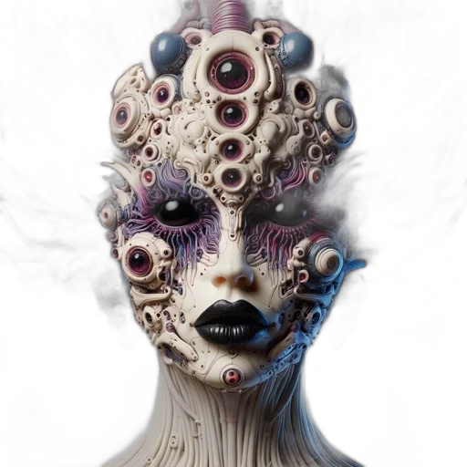 mask, face, robot, creature transparent PNG cut-out