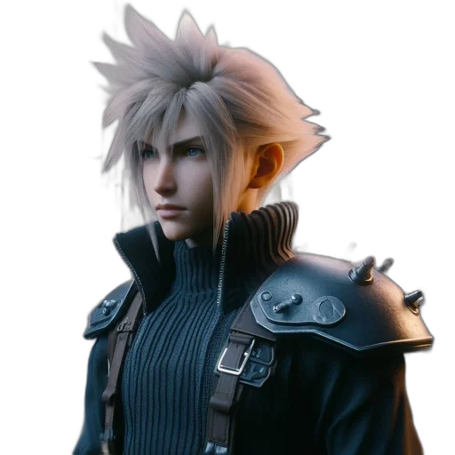 jacket, staff, concept art, 3d render transparent PNG cut-out