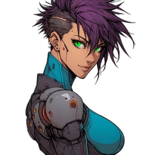 robot, jacket, weapon, face transparent PNG cut-out