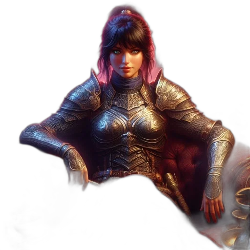 sword, jacket, face, crown transparent PNG cut-out