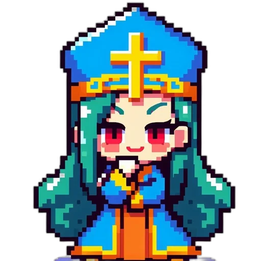 staff, crown, weapon, pixel art transparent PNG cut-out