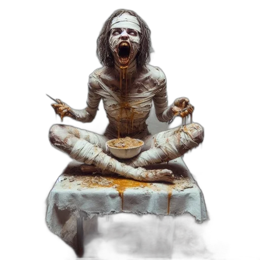 creature, face, mask, staff transparent PNG cut-out