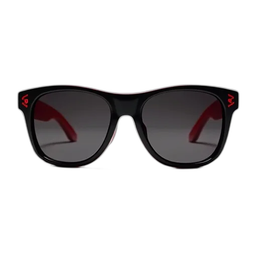 pair, black, sunglasses, red transparent PNG cut-out