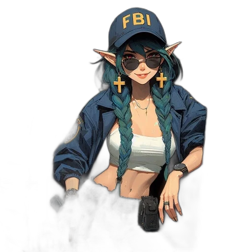 jacket, hat, staff, weapon transparent PNG cut-out