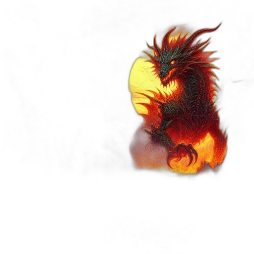 dragon, creature, animal, hair transparent PNG cut-out