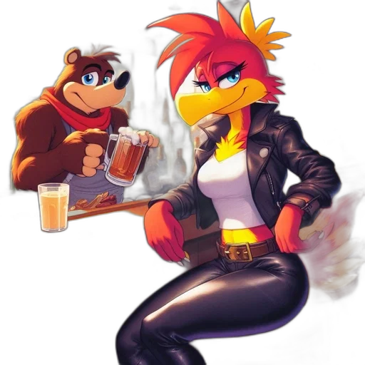 jacket, animal, concept art, pixel art transparent PNG cut-out