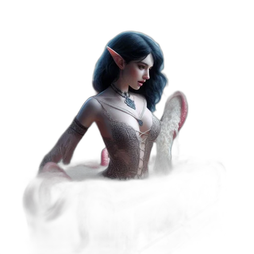 dress, hair, weapon, concept art transparent PNG cut-out