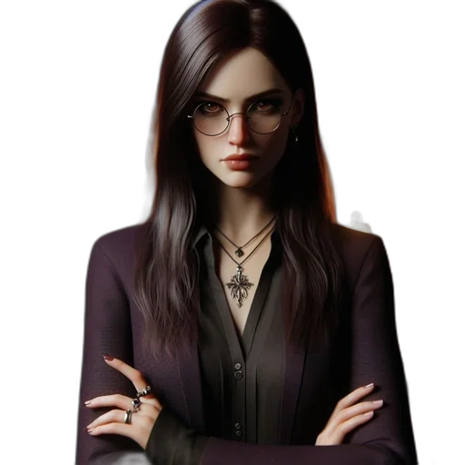 jewelry, jacket, staff, face transparent PNG cut-out